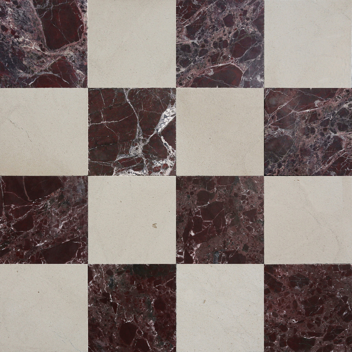 Avant Garde 12x12 Breccia Vino Modern Tumbled Square Tile