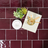 Country 5x5 Aubergine Glossy Square Tile