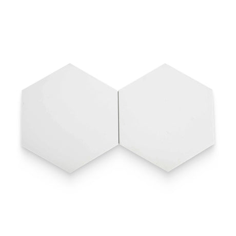 Radar 8x9 Blanco Solid Matte Hexagon Tile