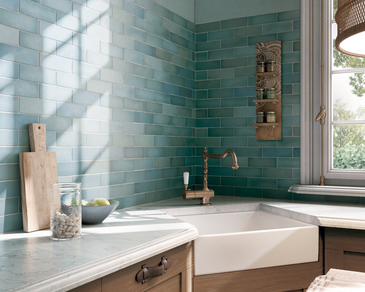 Artisan 2.5x8 Aquamarina Matte Rectangle Tile