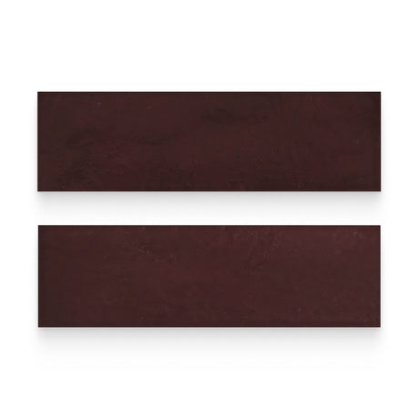 Country 2.5x8 Aubergine Glossy Rectangle Tile