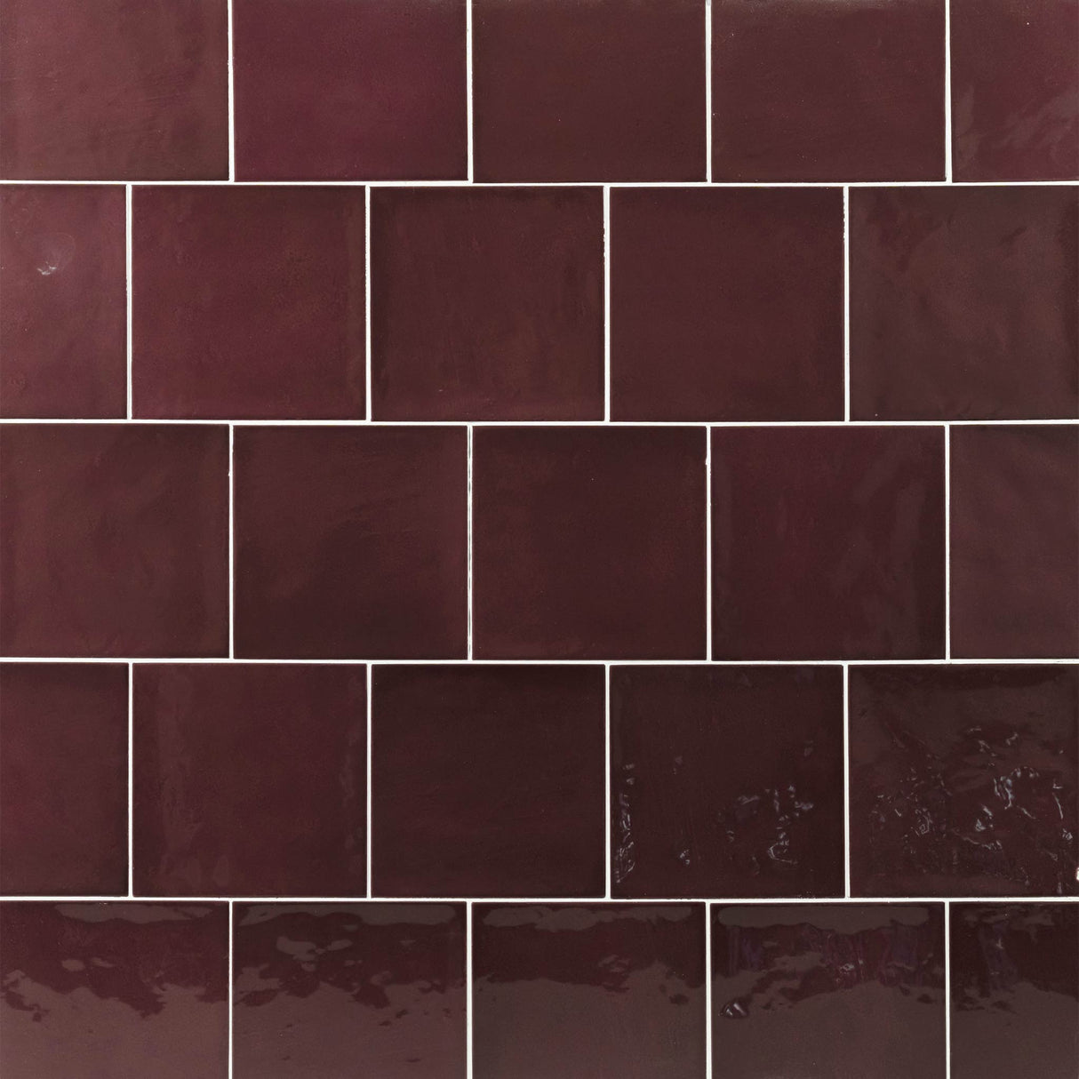 Country 5x5 Aubergine Glossy Square Tile