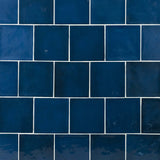 Country 5x5 Blue Glossy Square Tile