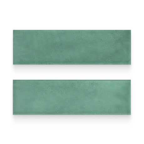 Country 2.5x8 Esmerald Green Glossy Rectangle Tile