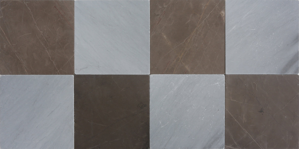 Avant Garde 12x12 Espresso Modern Tumbled Square Tile