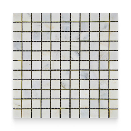 1x1 Bianco Bello Honed Square Mosaic