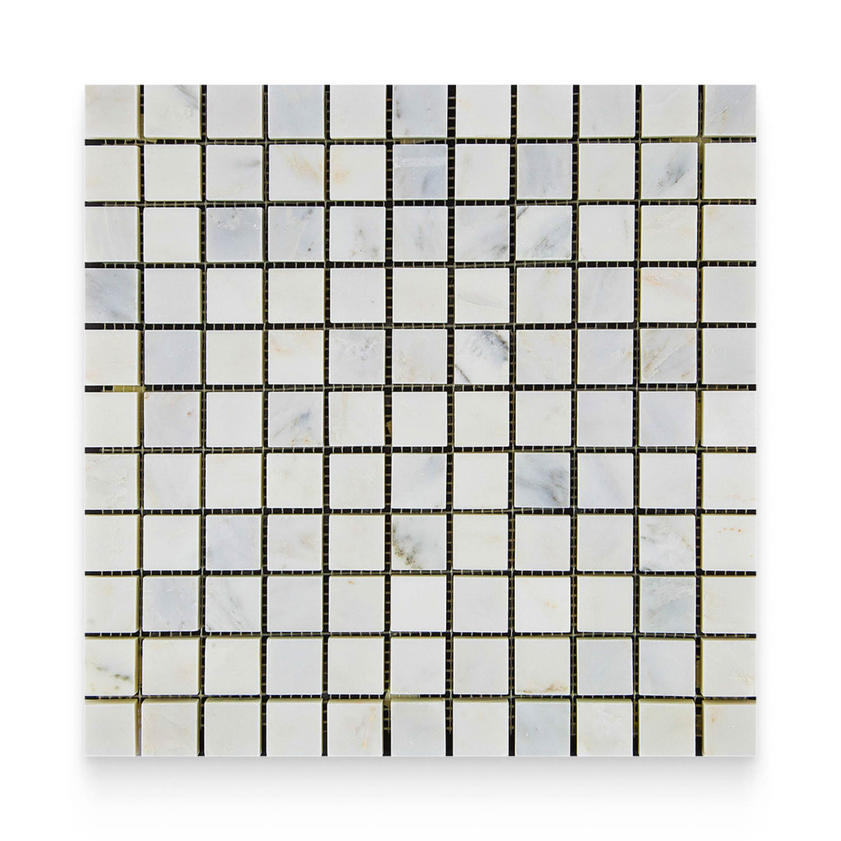 1x1 Bianco Bello Polished Square Mosaic