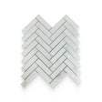 1x4 Daphne White Polished Herringbone Mosaic