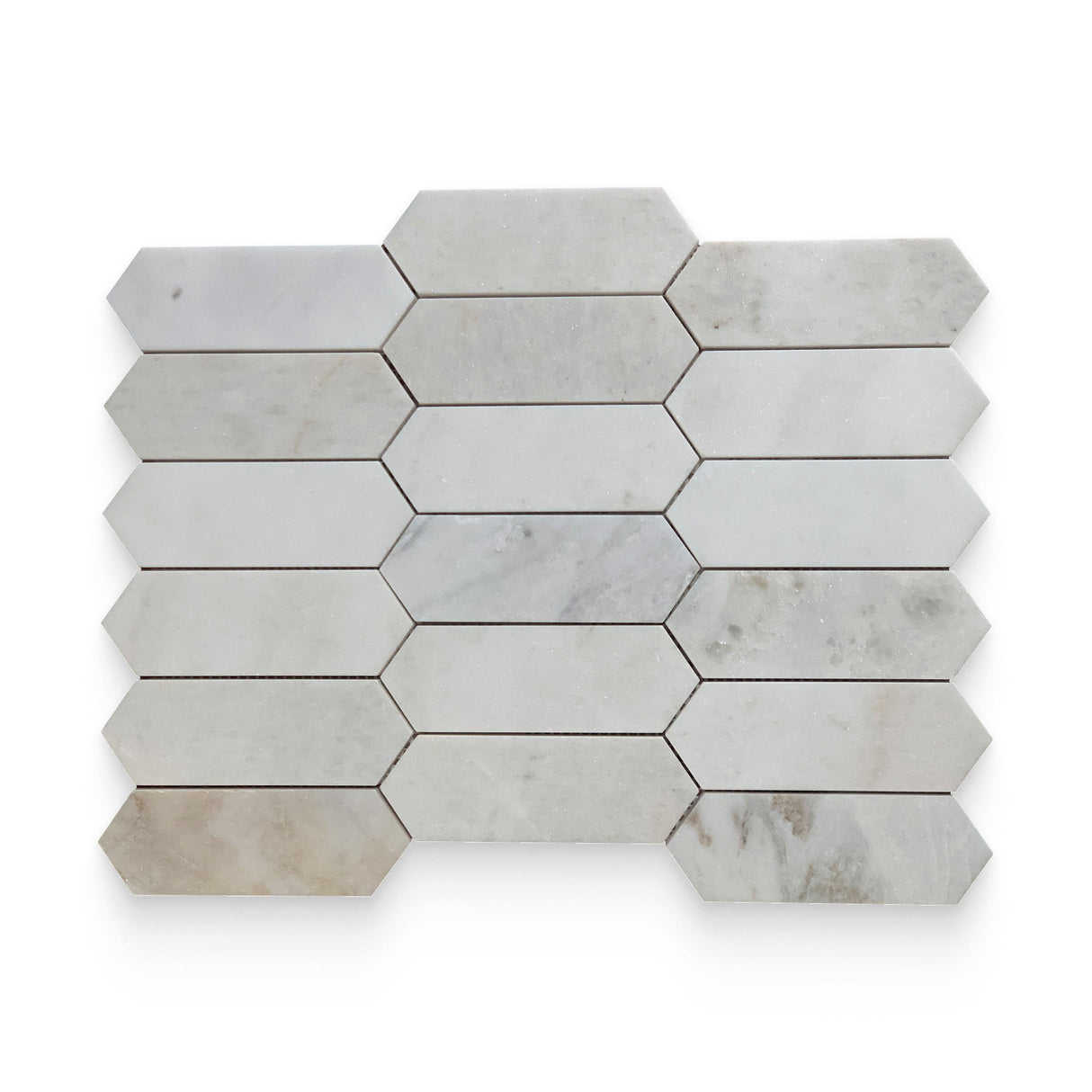 2x6 Daphne White Honed Picket Mosaic