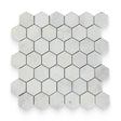 2x2 Daphne White Multi Hexagon Mosaic