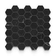 2x2 Nero Marquina Honed Hexagon Mosaic