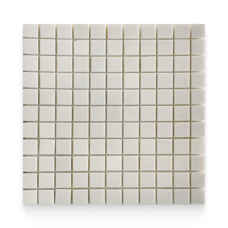 1x1 Thassos White Polished Square Mosaic