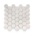 2x2 Thassos White Honed Hexagon Mosaic