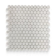 0.75x0.75 Thassos White Polished Round Mosaic