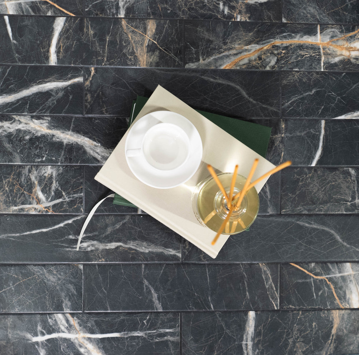 Bistro 3x12 Marquina Gold Matte Rectangle Tile