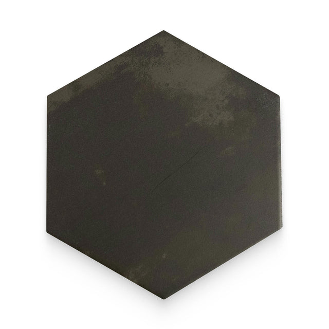 Radar 8x9 Negro Solid Matte Hexagon Tile