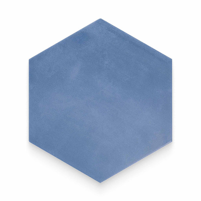 Radar 8x9 Azul Solid Matte Hexagon Tile