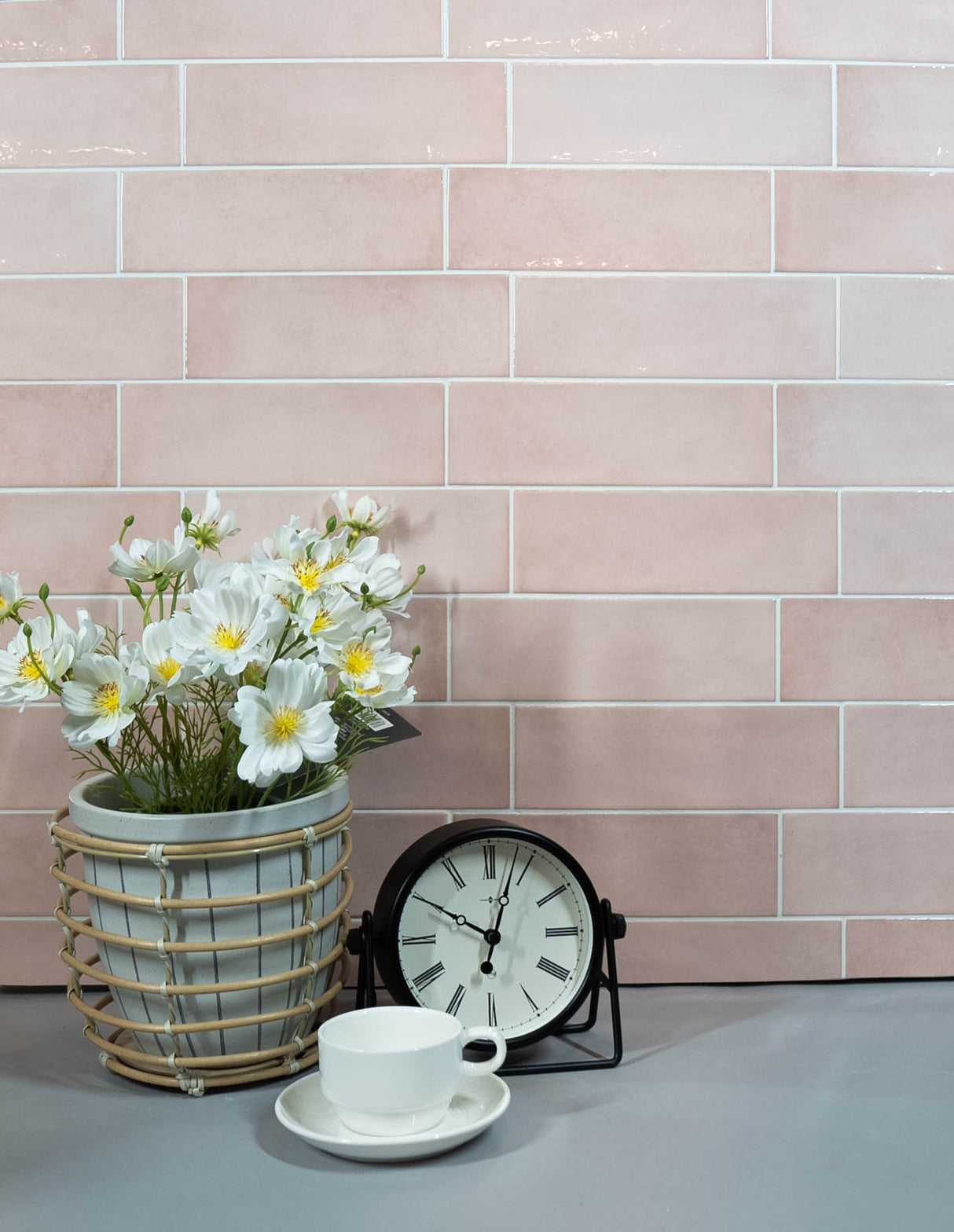 Country 2.5x8 Pink Glossy Rectangle Tile