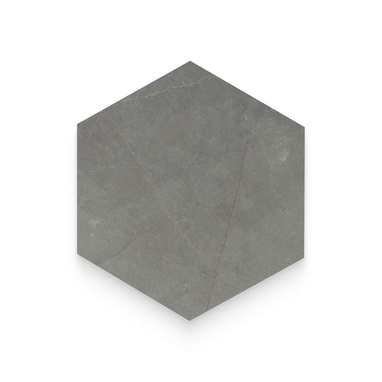 Bistro 8x9 Pulpis Dark Grey Matte Hexagon Tile