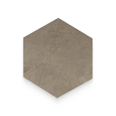 Bistro 8x9 Pulpis Taupe Matte Hexagon Tile