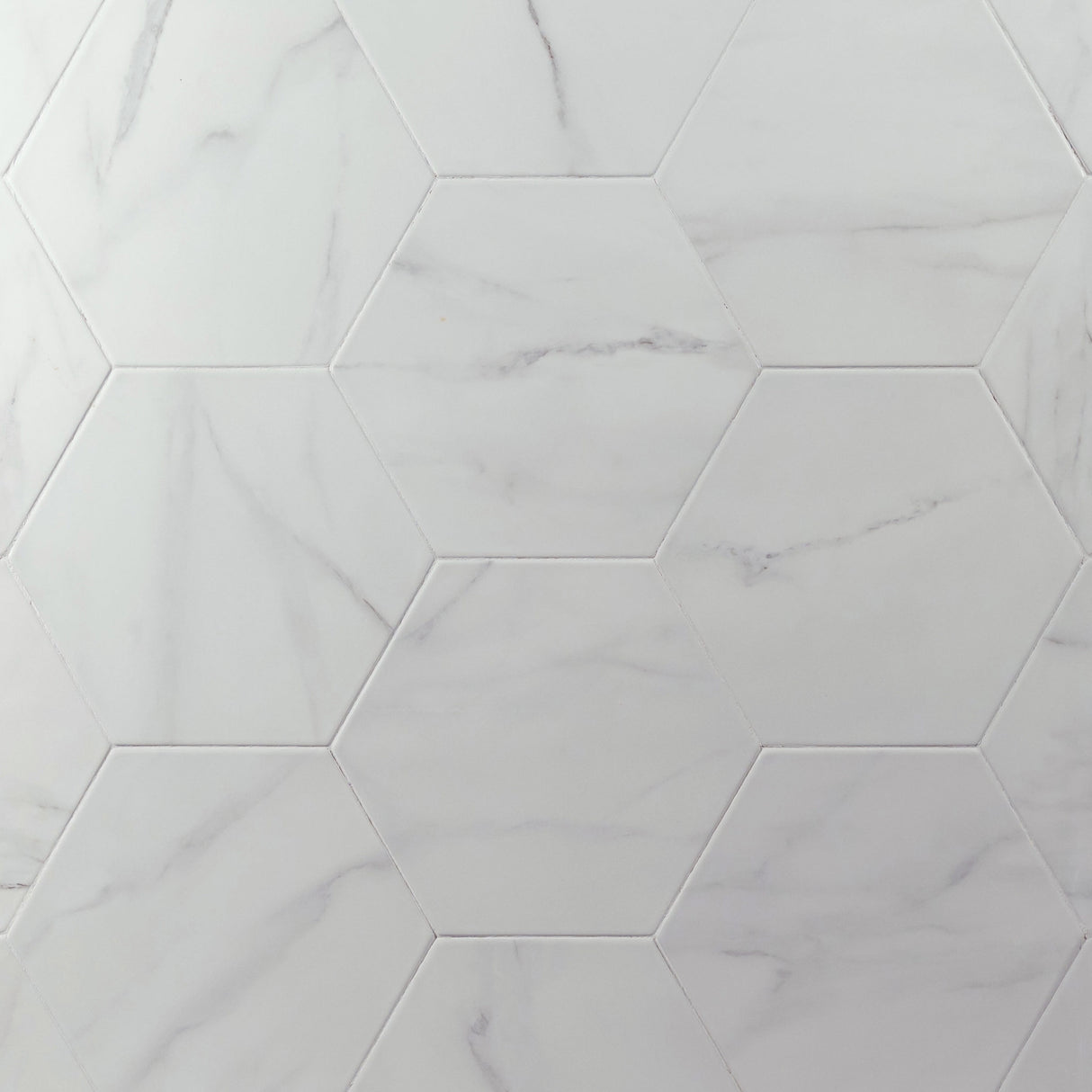 Bistro 8x9 Statuary White Matte Hexagon Tile