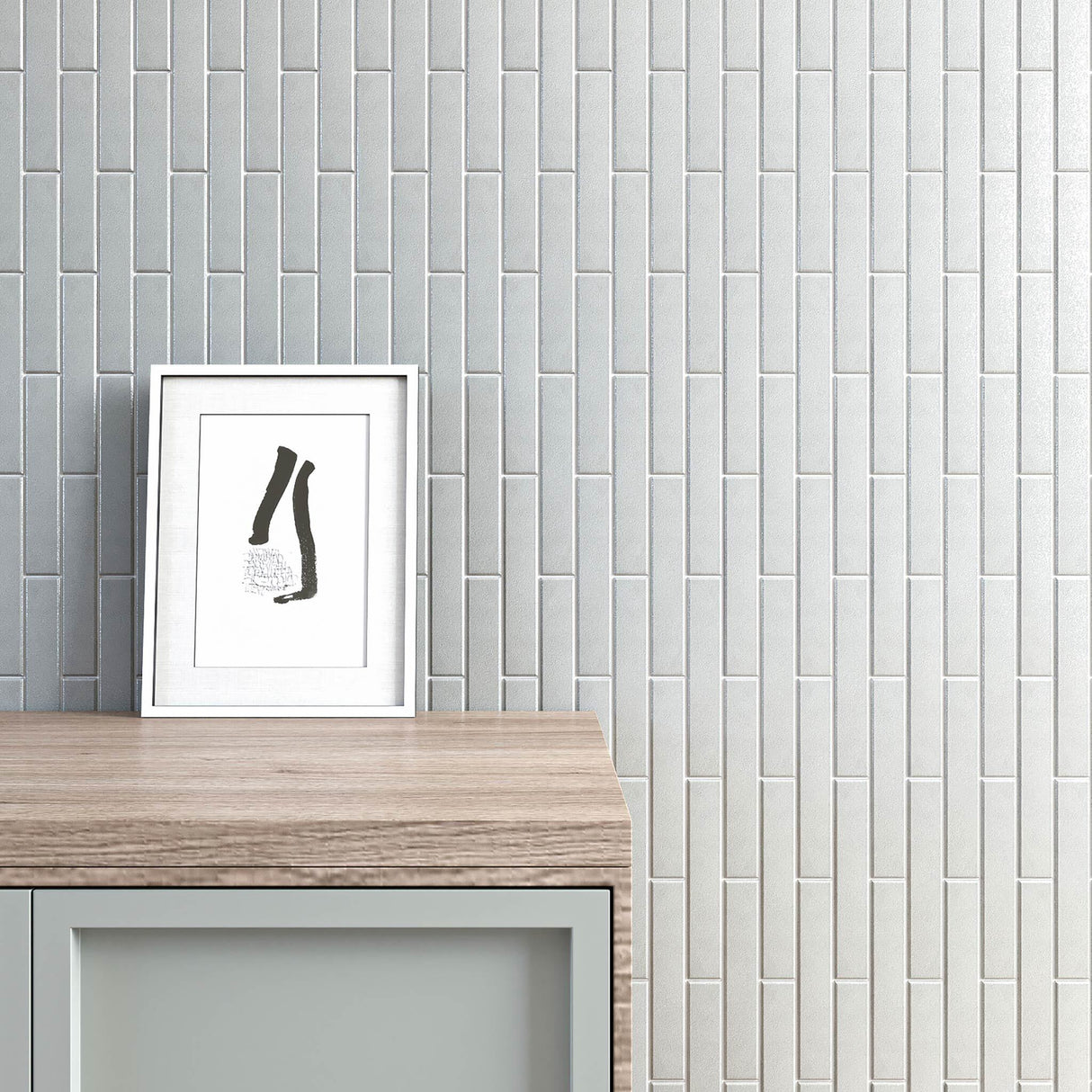 Shinrin 1.57x9 White Matte Rectangle Tile