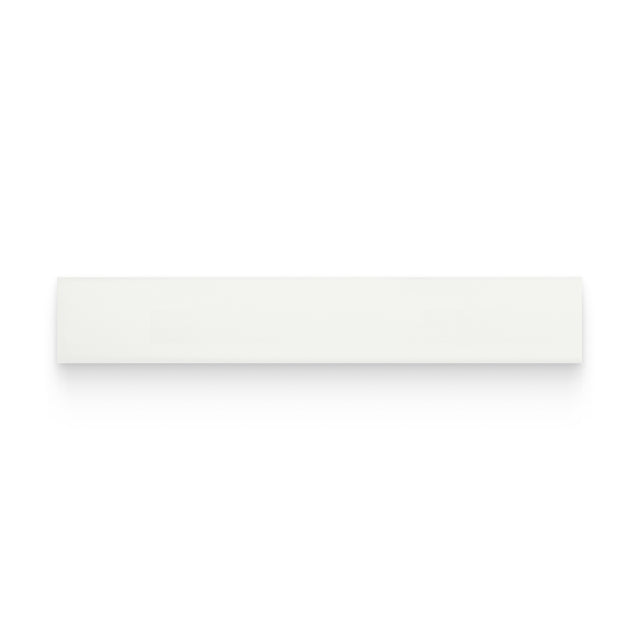 Essential 2x12 Canvas White Glossy Rectangle Tile