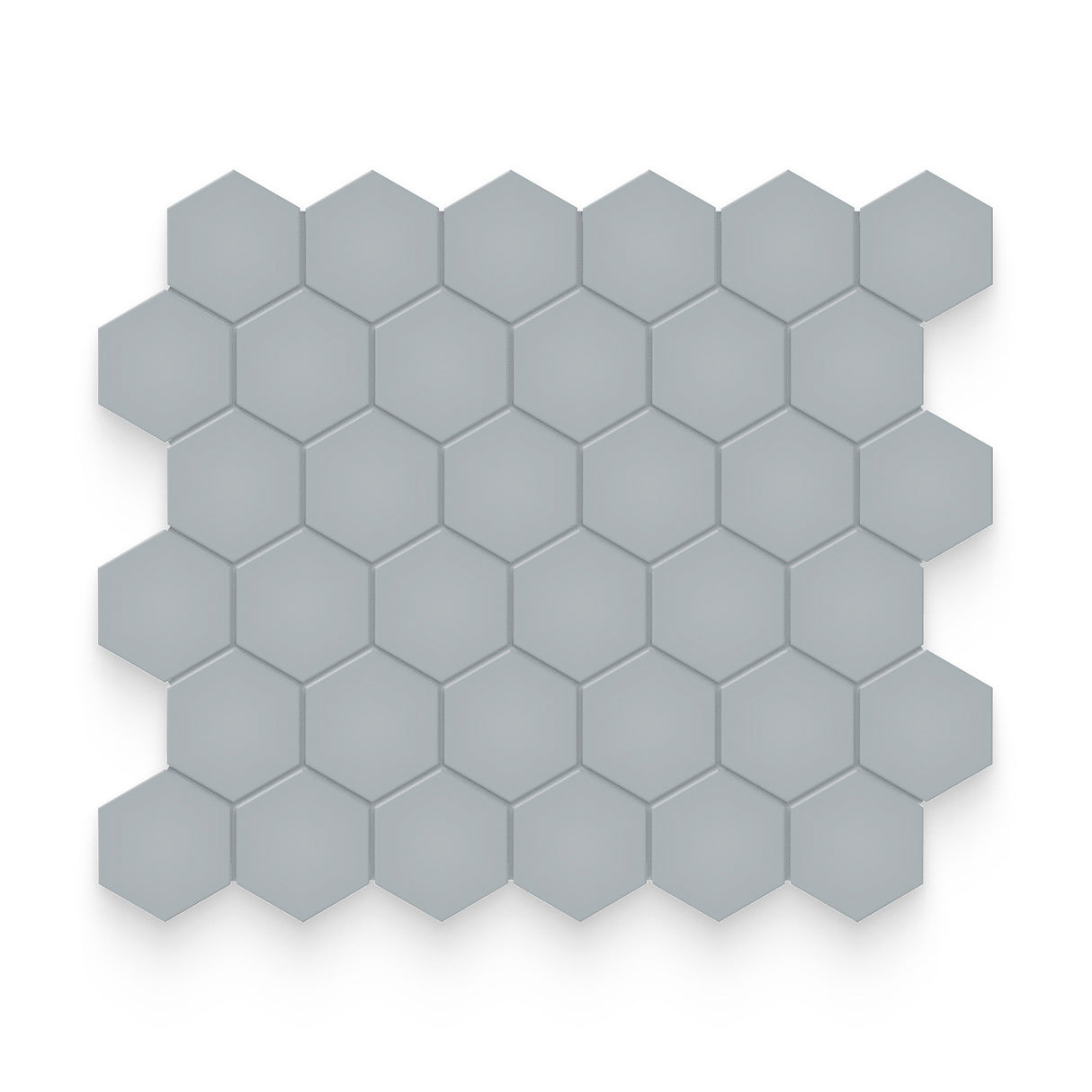 Essential 2x2 Cloud Blue Matte Hexagon Mosaic