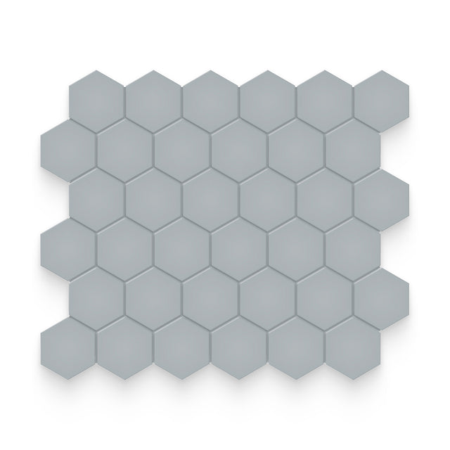 Essential 2x2 Cloud Blue Matte Hexagon Mosaic