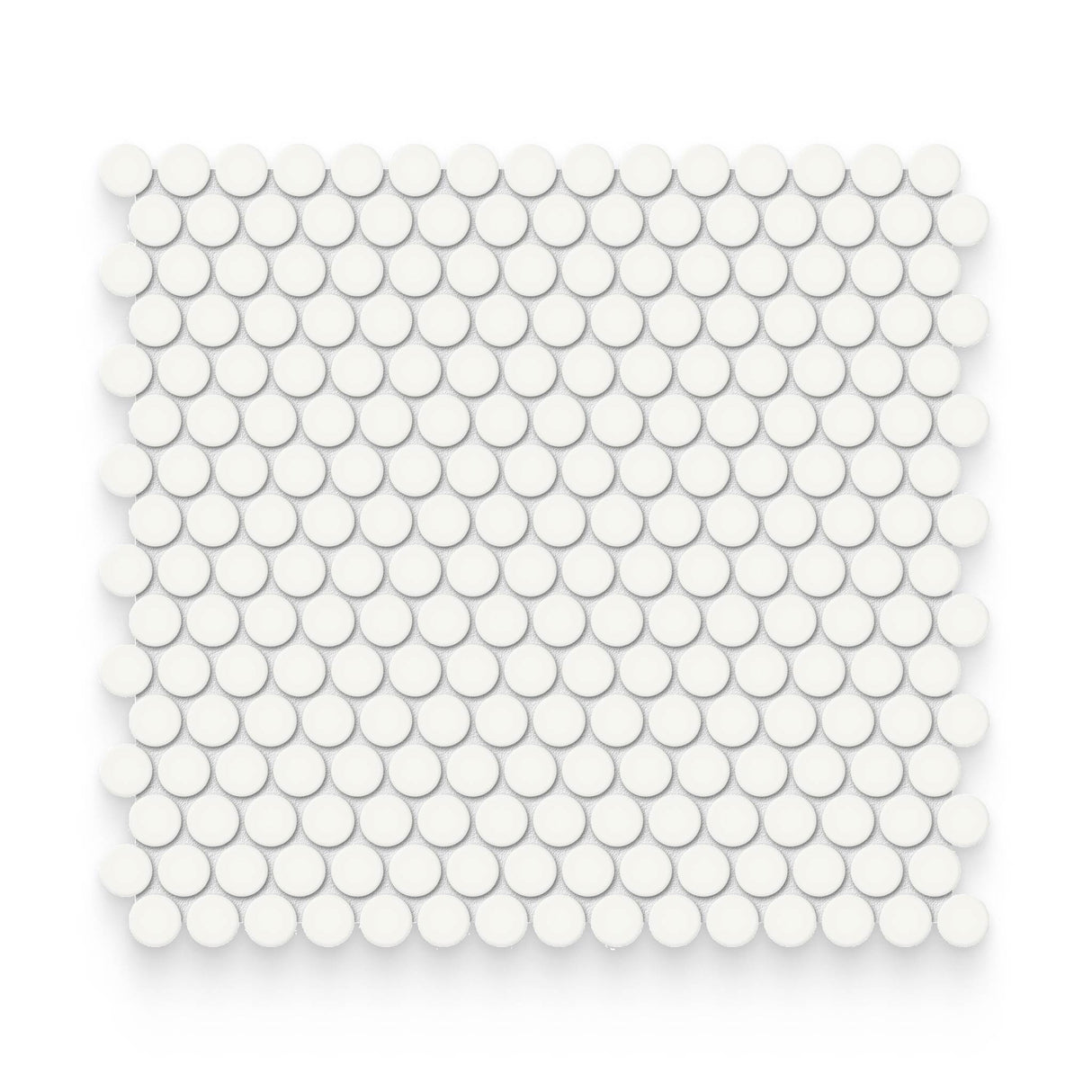 Essential 0.75x0.75 Canvas White Matte Round Mosaic