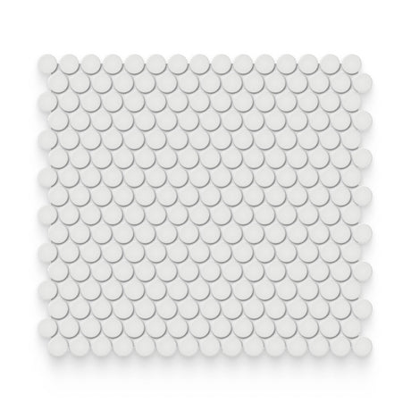 Essential 0.75x0.75 Vintage Grey Matte Round Mosaic