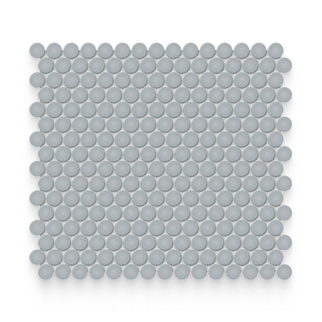 Essential 0.75x0.75 Cloud Blue Matte Round Mosaic