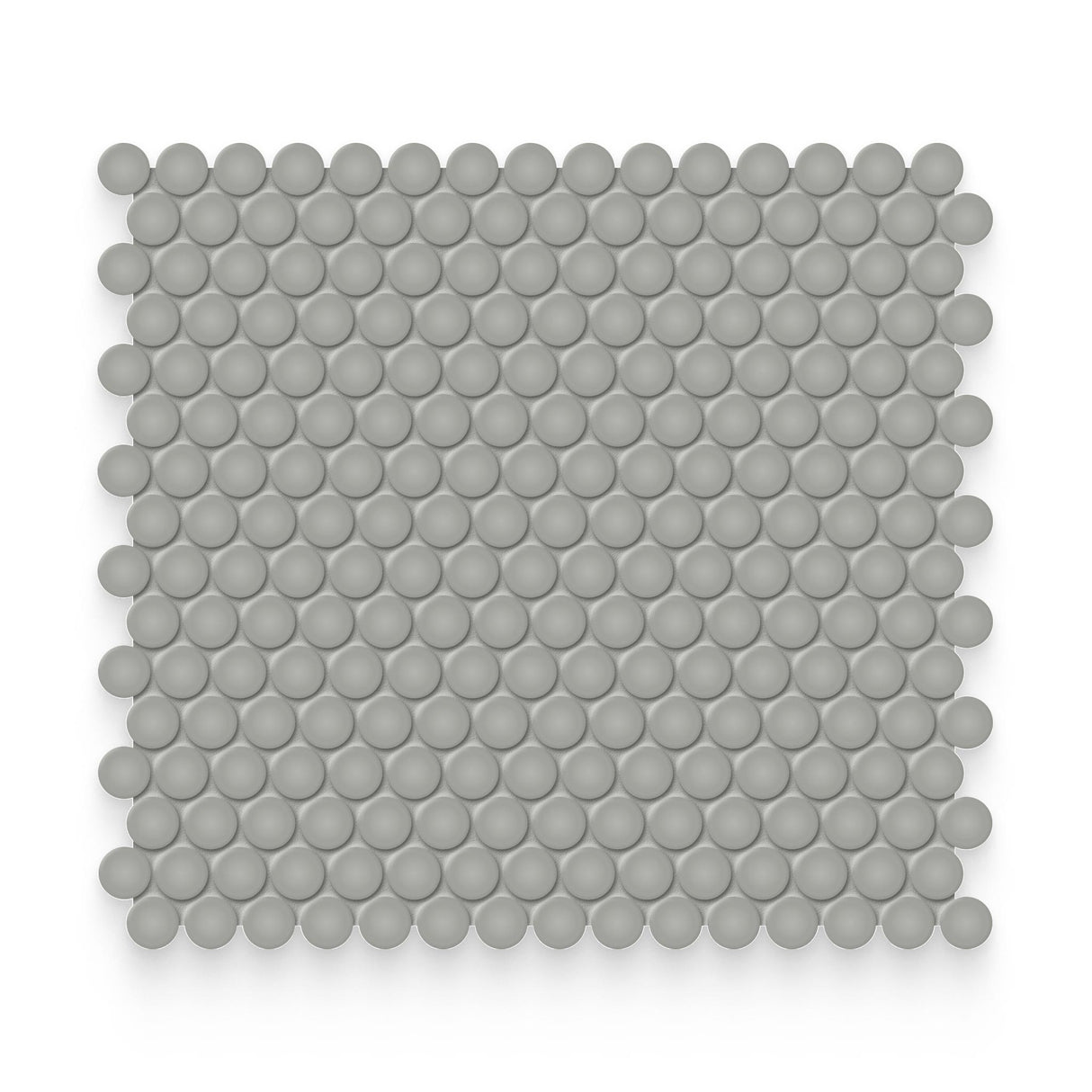 Essential 0.75x0.75 Cement Chic Matte Round Mosaic