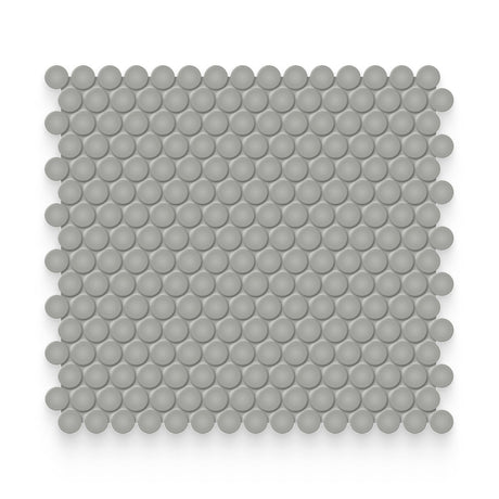 Essential 0.75x0.75 Cement Chic Matte Round Mosaic