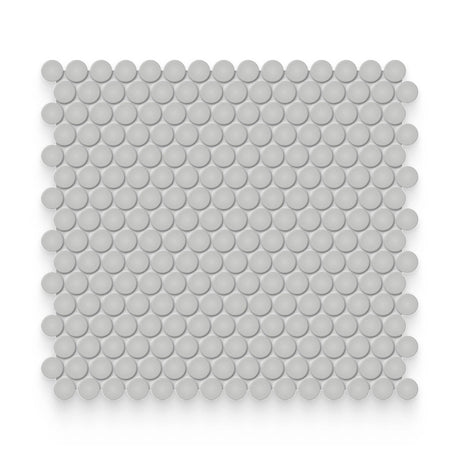 Essential 0.75x0.75 Loft Grey Matte Round Mosaic