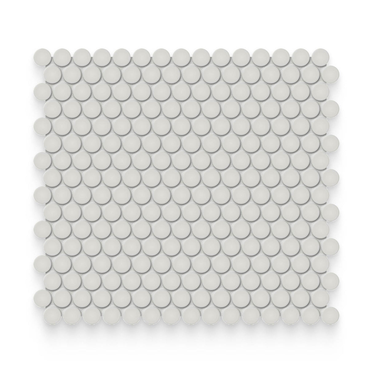 Essential 0.75x0.75 Halo Grey Matte Round Mosaic