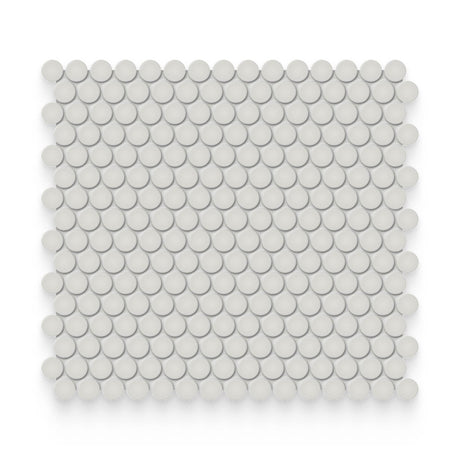 Essential 0.75x0.75 Halo Grey Matte Round Mosaic