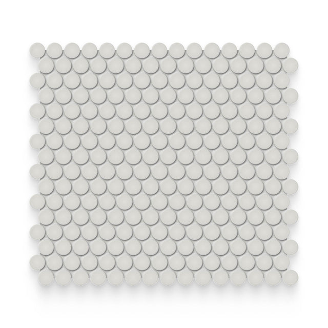 Essential 0.75x0.75 Halo Grey Matte Round Mosaic