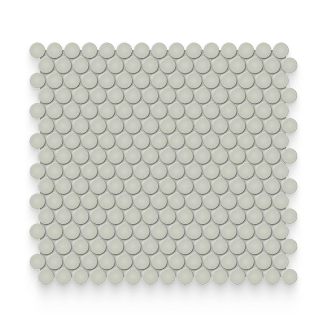 Essential 0.75x0.75 Soft Sage Glossy Round Mosaic