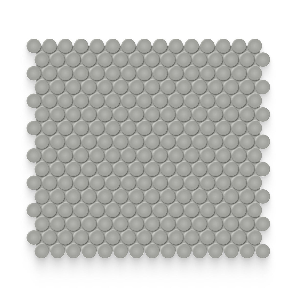 Essential 0.75x0.75 Cement Chic Glossy Round Mosaic