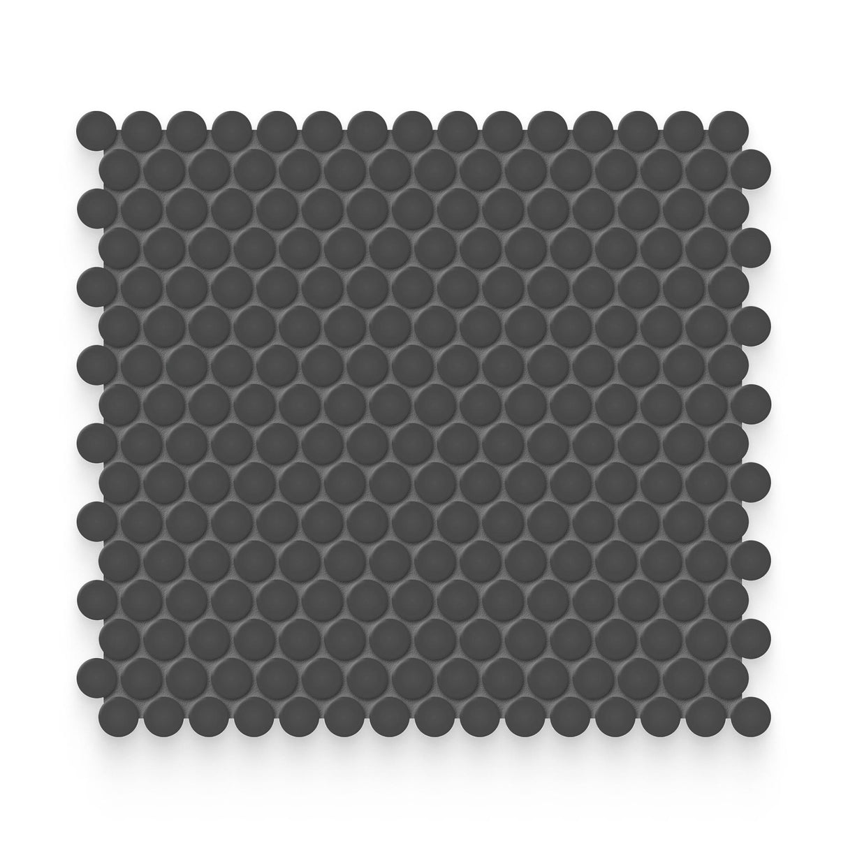 Essential 0.75x0.75 Retro Black Glossy Round Mosaic