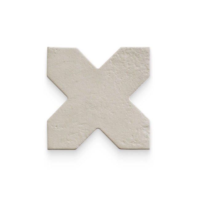 Star and Cross 6x6 Dove Matte Cross Tile