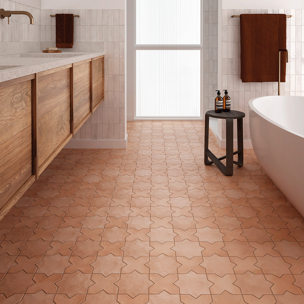 Atelier 5x5 Terracotta Matte Cross Tile