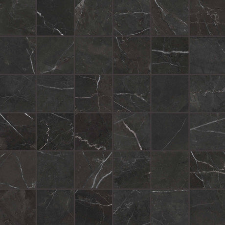 Riviera 2x2 Nero Venato Honed Square Mosaic