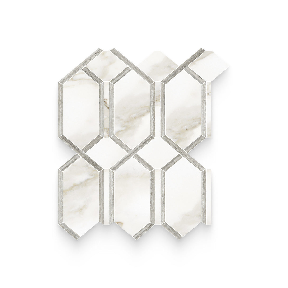 Riviera Calacatta Paonazzo Polished Modella Mosaic