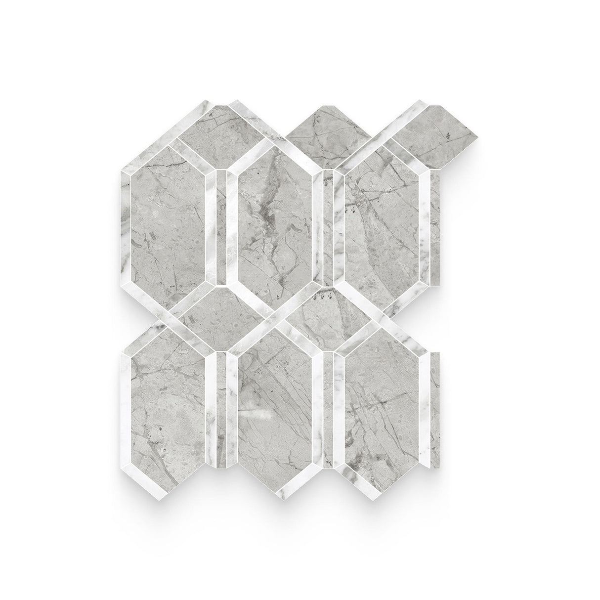 Riviera Paradiso Argento Polished Modella Mosaic