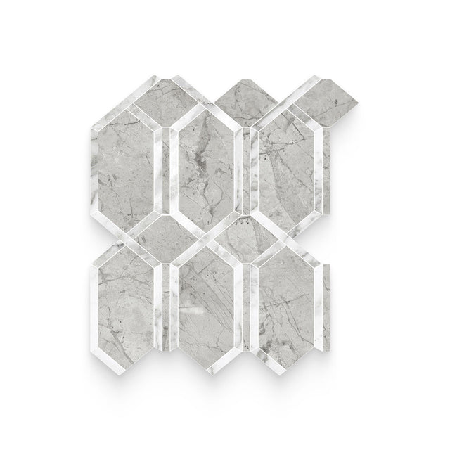 Riviera Paradiso Argento Polished Modella Mosaic