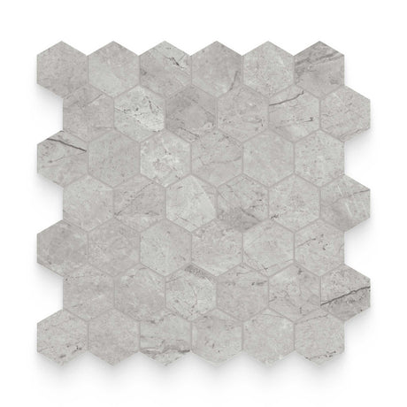 Riviera 2x2 Paradiso Argento Polished Hexagon Mosaic