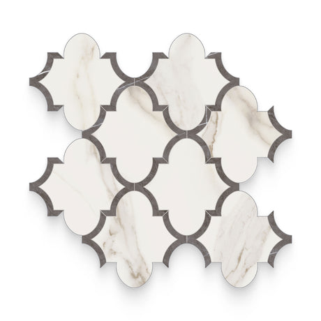 Cosmopolitan Calacatta Oro Polished Arabesque Mosaic