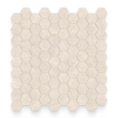 Cosmopolitan 1.25x1.25 Allure Ivory Polished Hexagon Mosaic